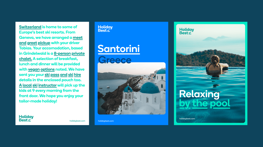 Holiday best visual identity poster design