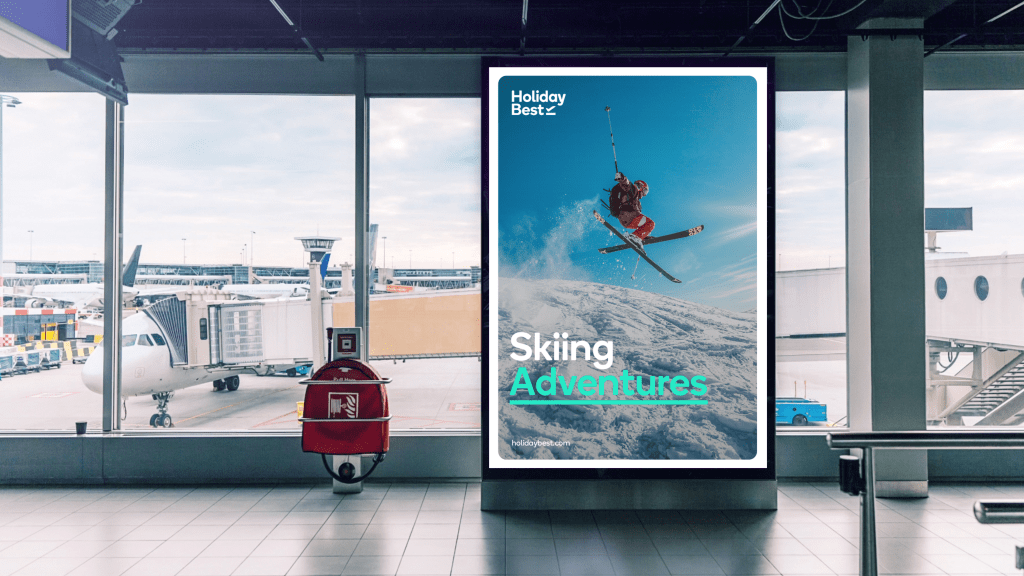 Holiday best visual identity sign at airport