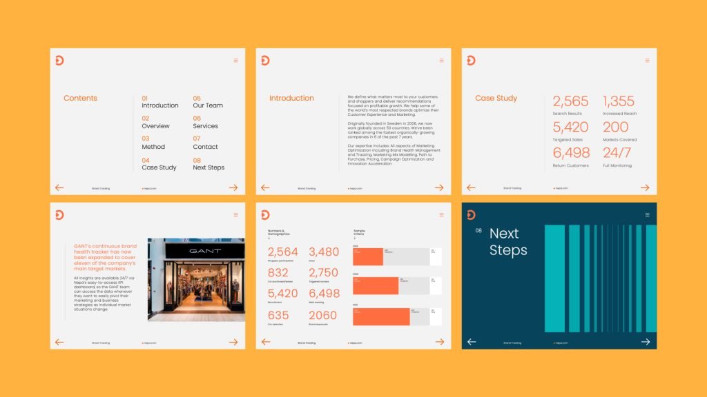 NEPA visual identity slides showcasing design