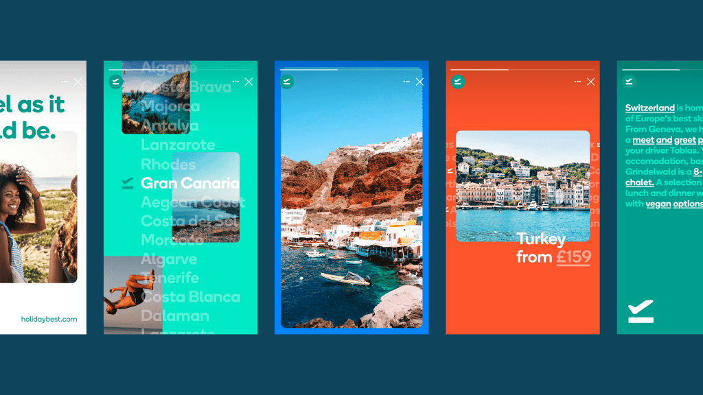 Holiday best visual identity instagram story examples