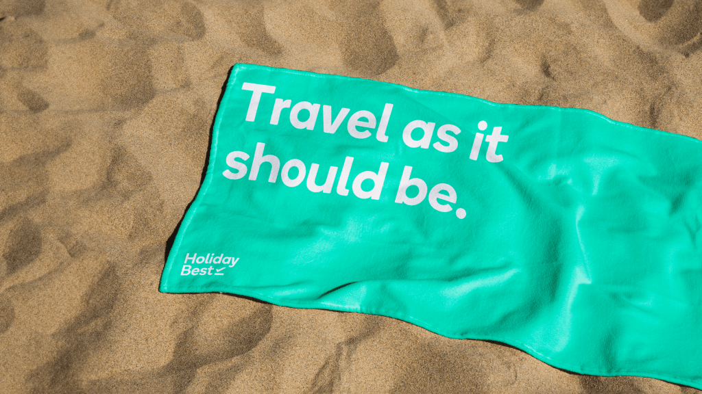 Holiday best visual identity on towel